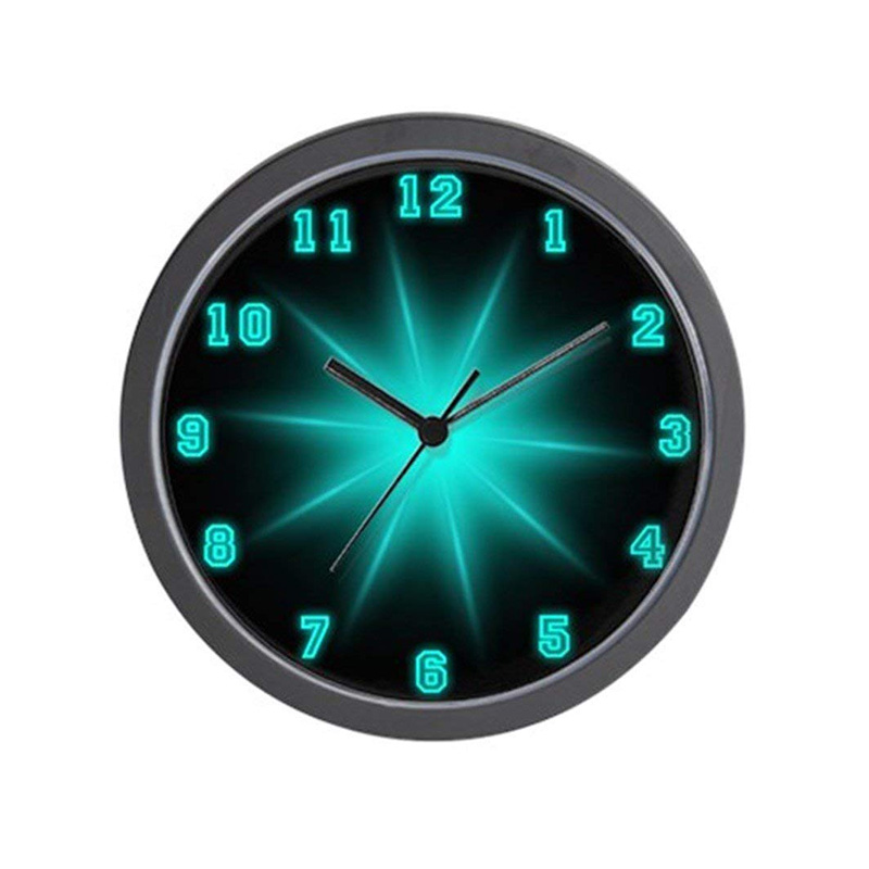 CAFEPRESS HORLOGE MURALE BLEU NEON