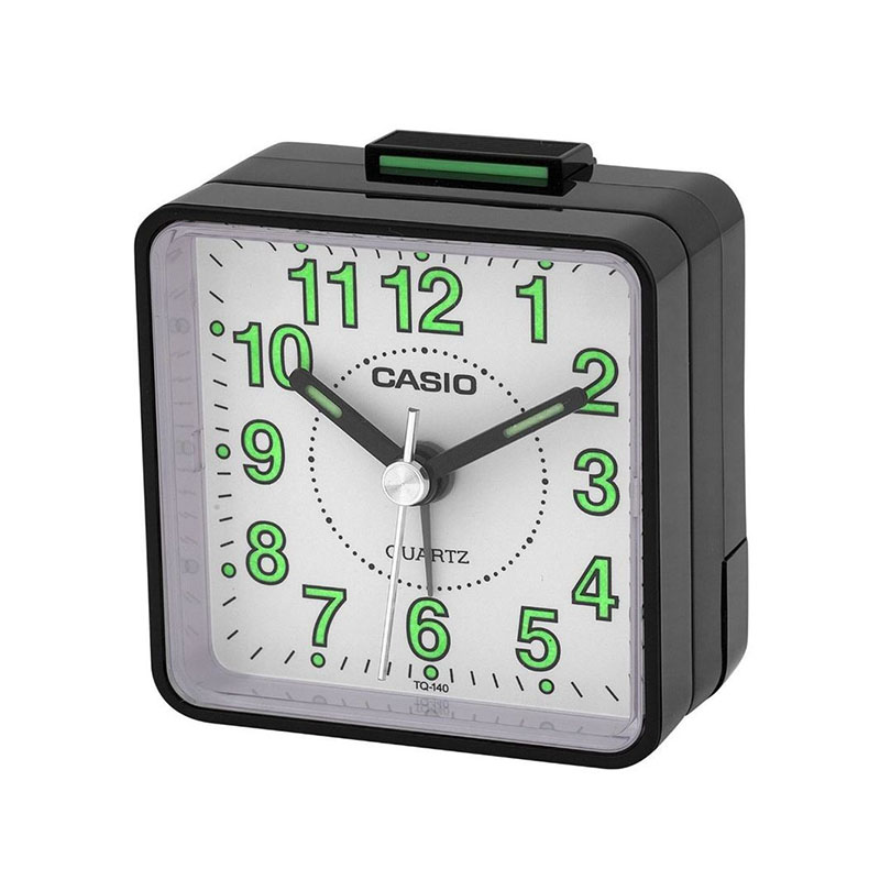 CASIO TQ-140 REVEIL DE TABLE AIGUILLES FLUO