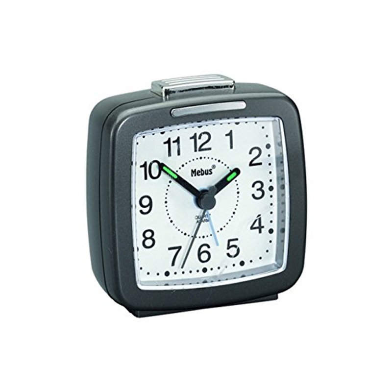 MEBUS 26483 REVEIL DE TABLE A QUARTZ NOIR