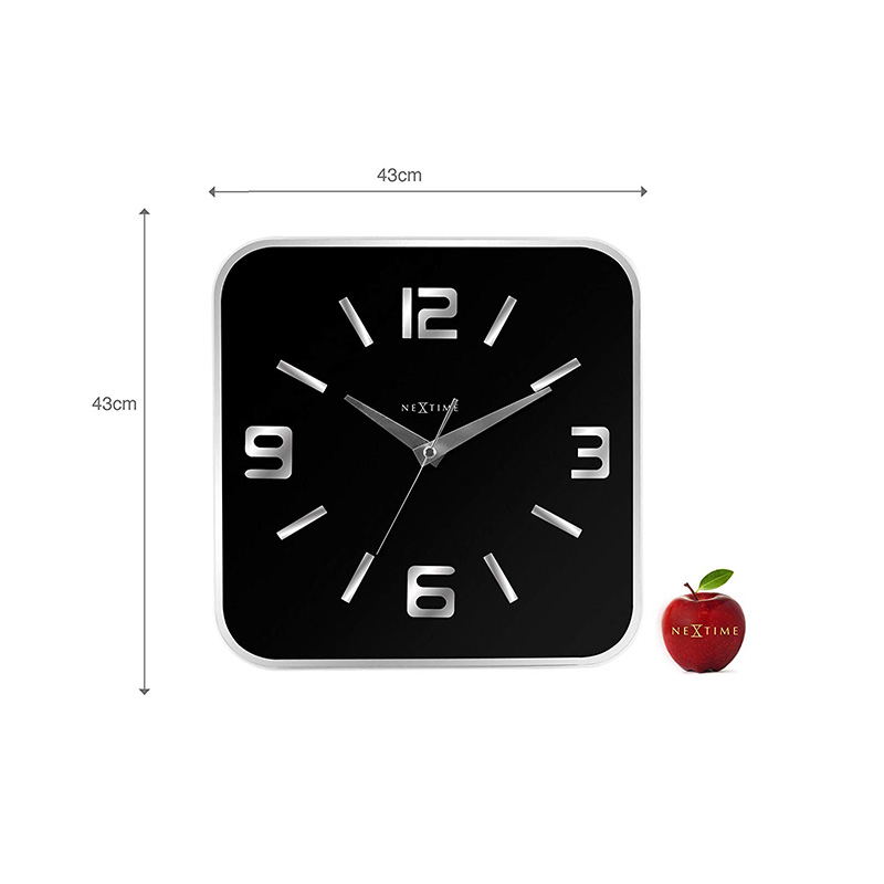 NEXTIME 8149ZW HORLOGE MURALE CARRE