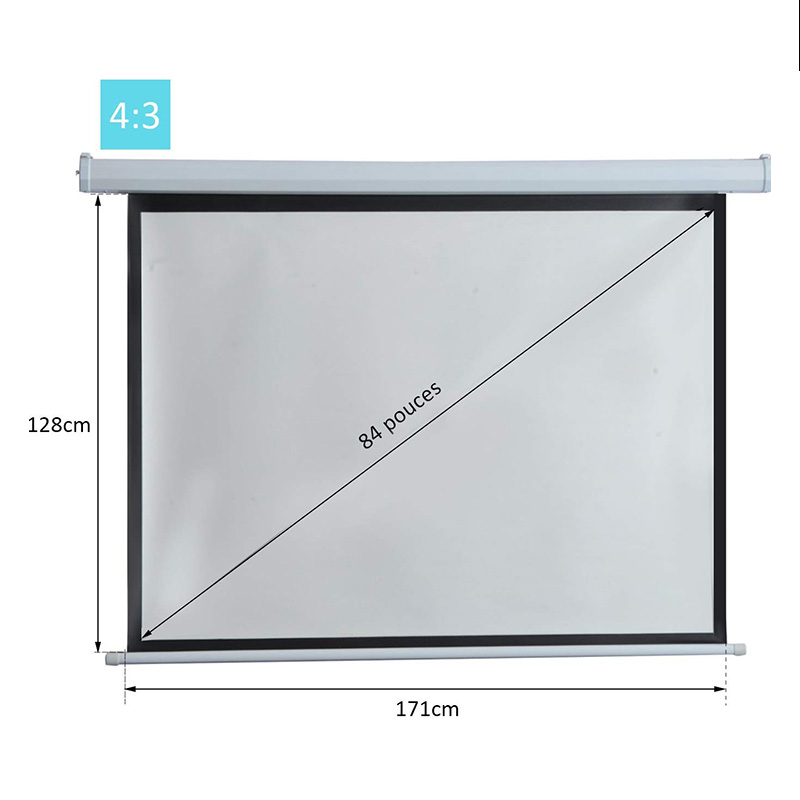 HOMCOM ECRAN 4:3 MOTORISE 171 X 128 CM