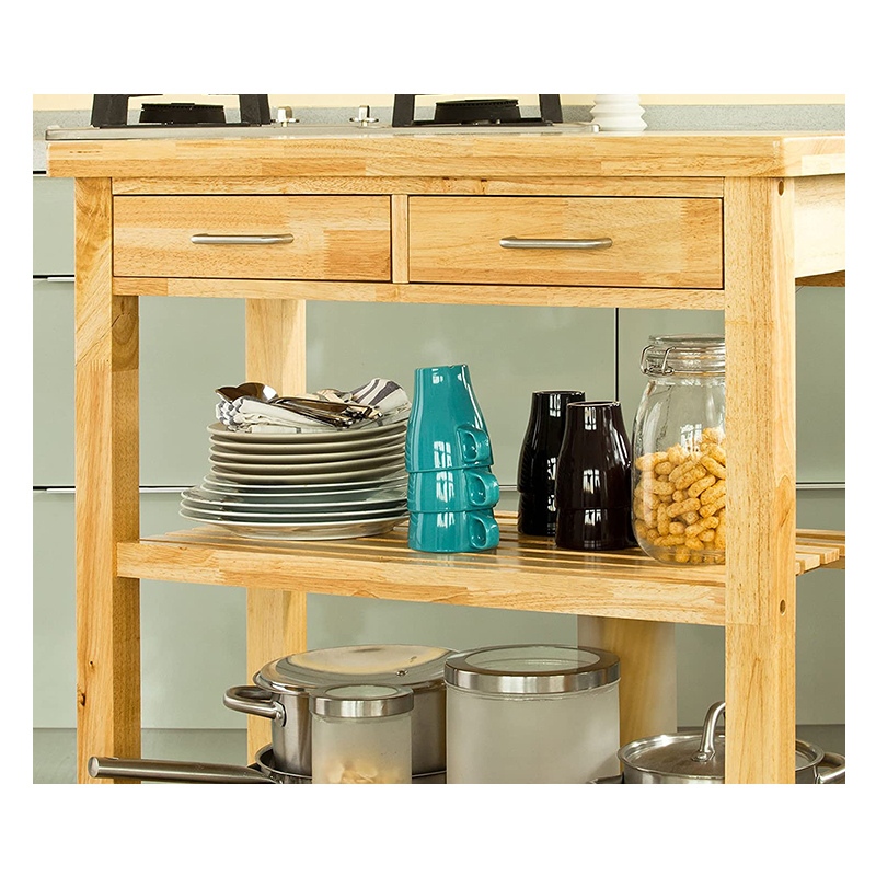 SOBUY FKW24-N DESSERTE EN BOIS D'HEVEA – Image 3