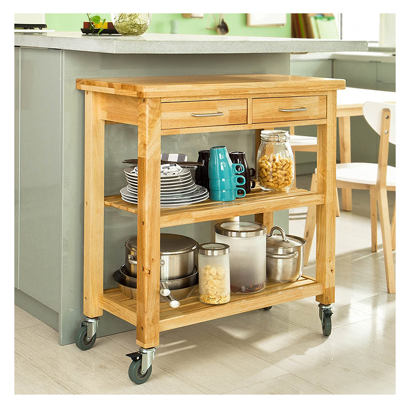 SOBUY FKW24-N DESSERTE EN BOIS D'HEVEA – Image 4