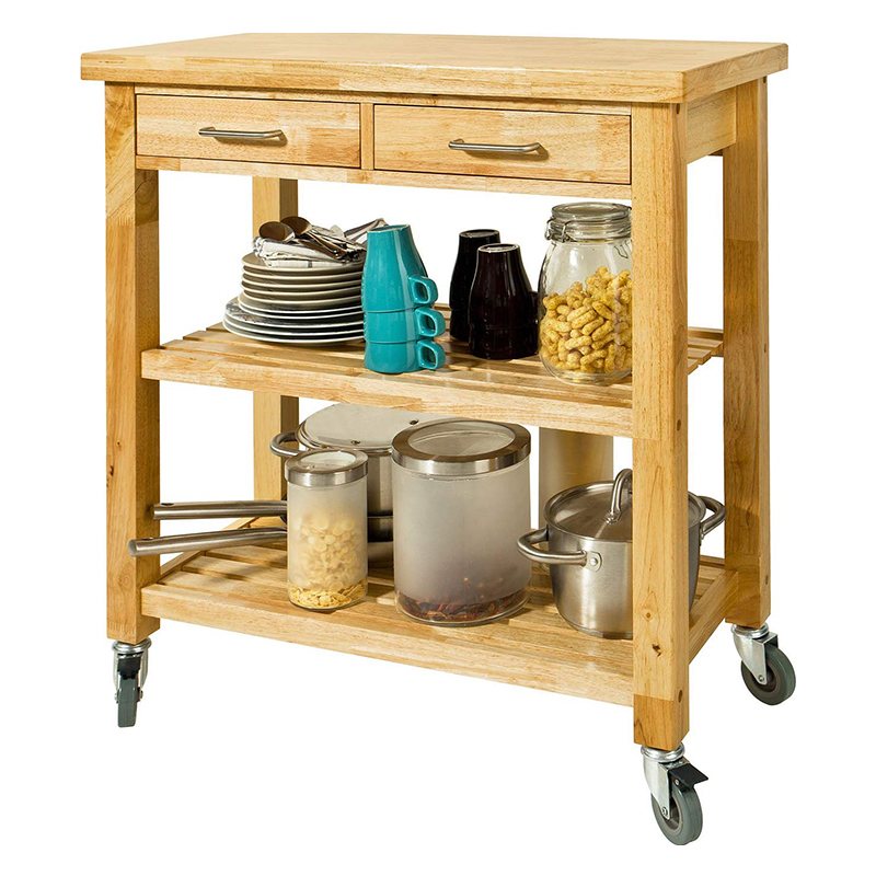 SOBUY FKW24-N DESSERTE EN BOIS D'HEVEA