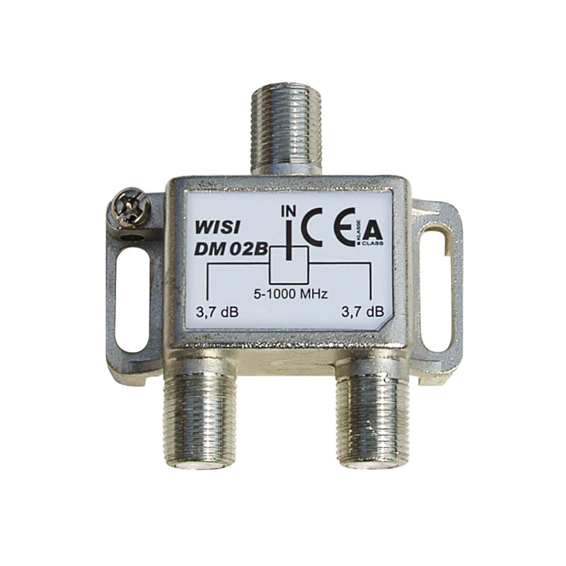Wisi DM-02B Dérivateur terrestre 2 x 3.7 db (perte) permet d'amener le signal TNT dans 2 pièces différentes pour usage domestique