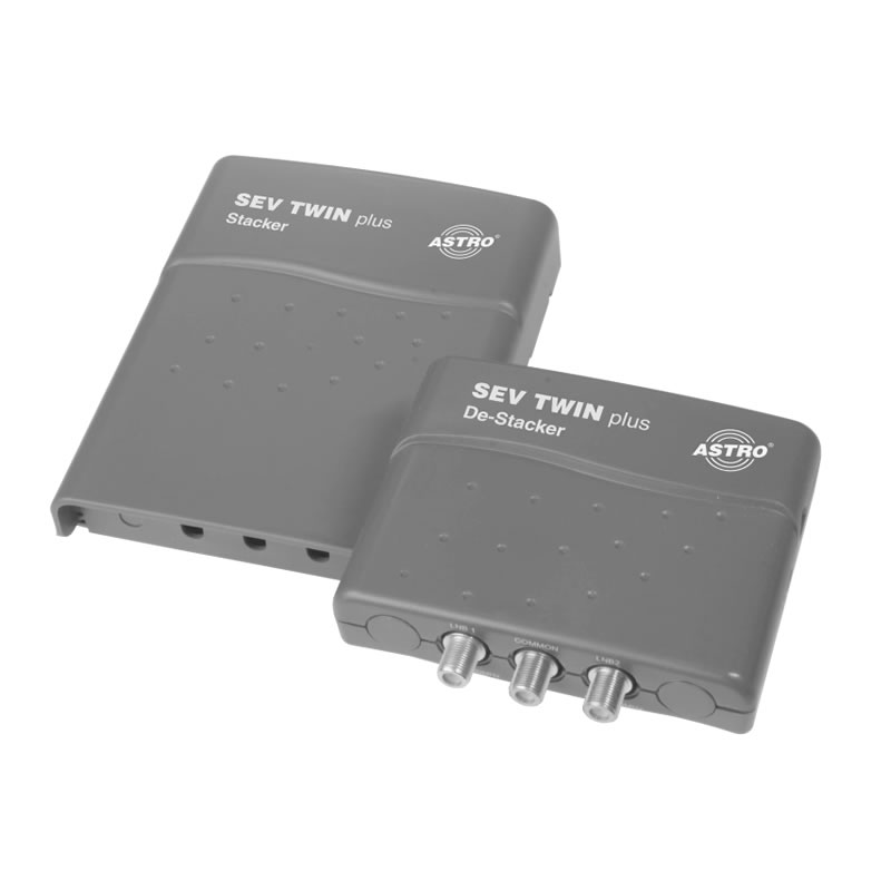 Astro SEV TWIN PLUS Stacker / deStacker. Evite de tirer un câble supplémentaire lors de l'acquisition d'un décodeur canalsat