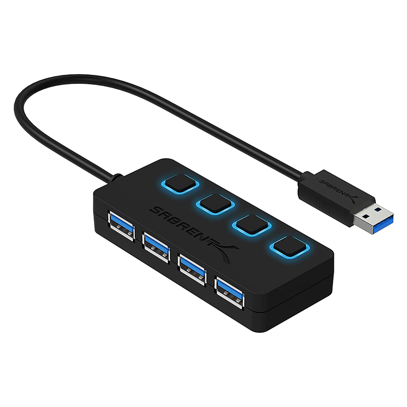 SABRENT HB-UM43 COMMUTATEUR DE PORT LED