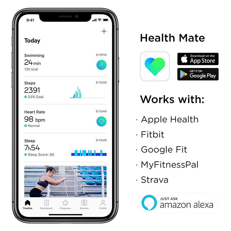 WITHINGS STEEL HR SPORT ETANCHE CONNECT – Image 2