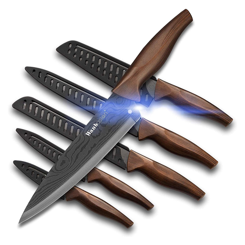 WANBASION 6 COUTEAUX CHEF DE CUISINE TRANCHANT