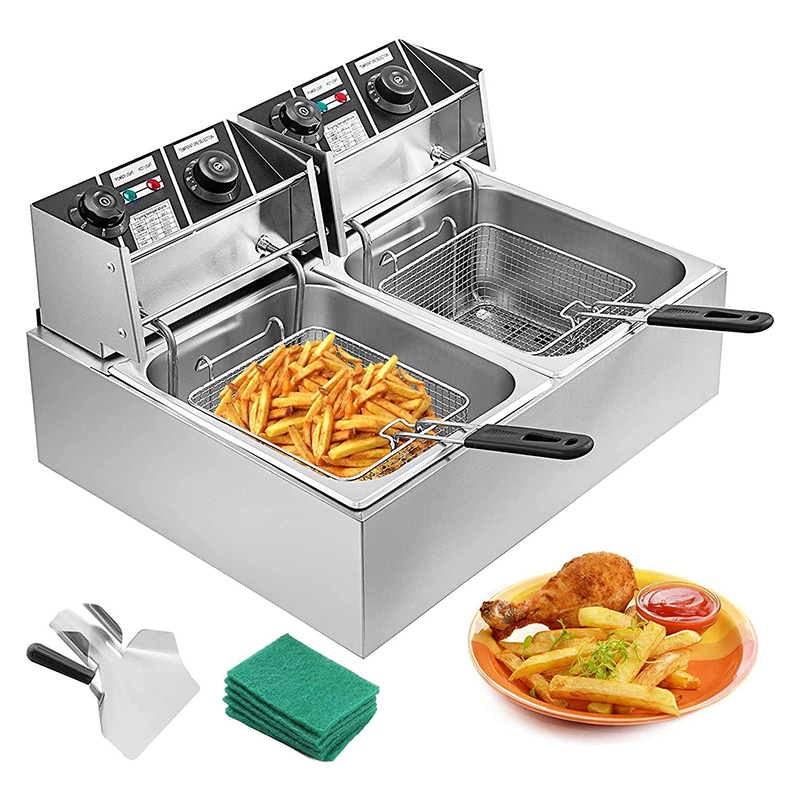 CHANEAU FRITEUSE PRO ACIER INOXYDABLE 2 BACS