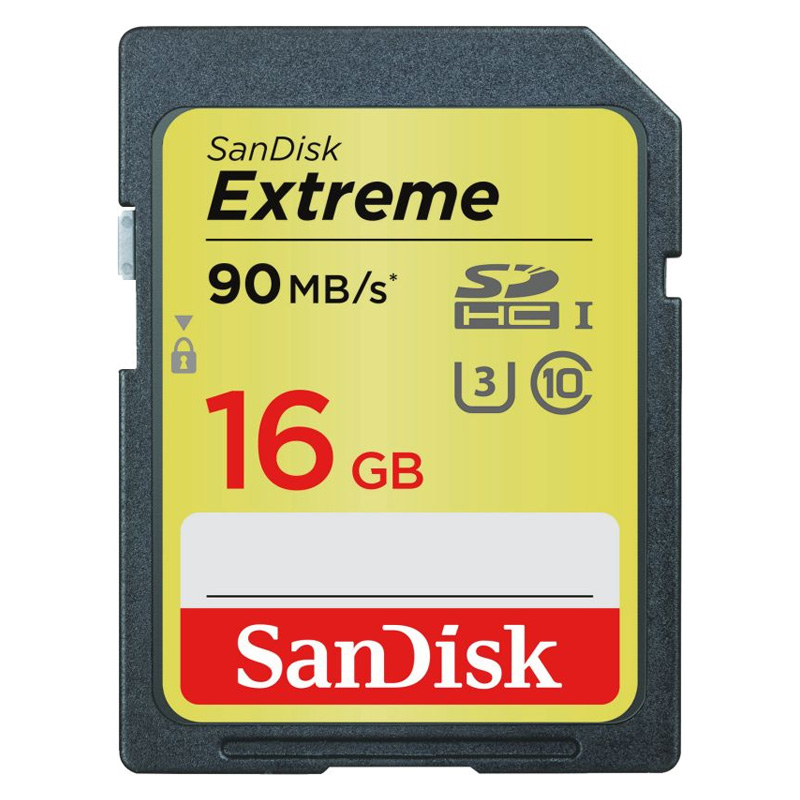 SANDISK EXTREME SDHC CARD 16GB 90MB/S
