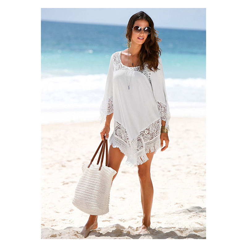 POCKET GIRL WH-26 ROBE DENTELLE POUR PLAGE