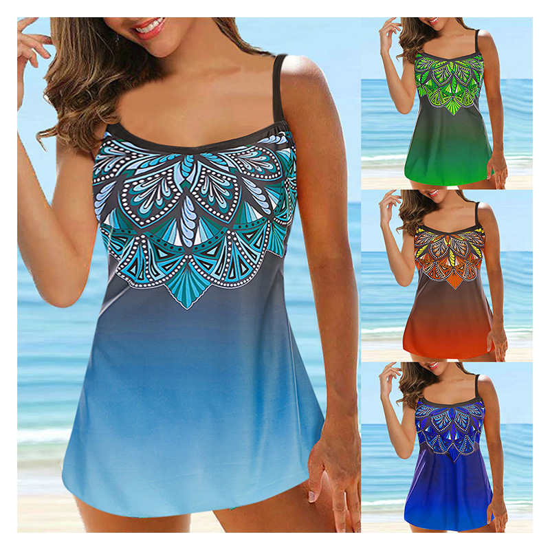 ISHOWTIENDA TANKINI DE PLAGE COULEUR CHOIX