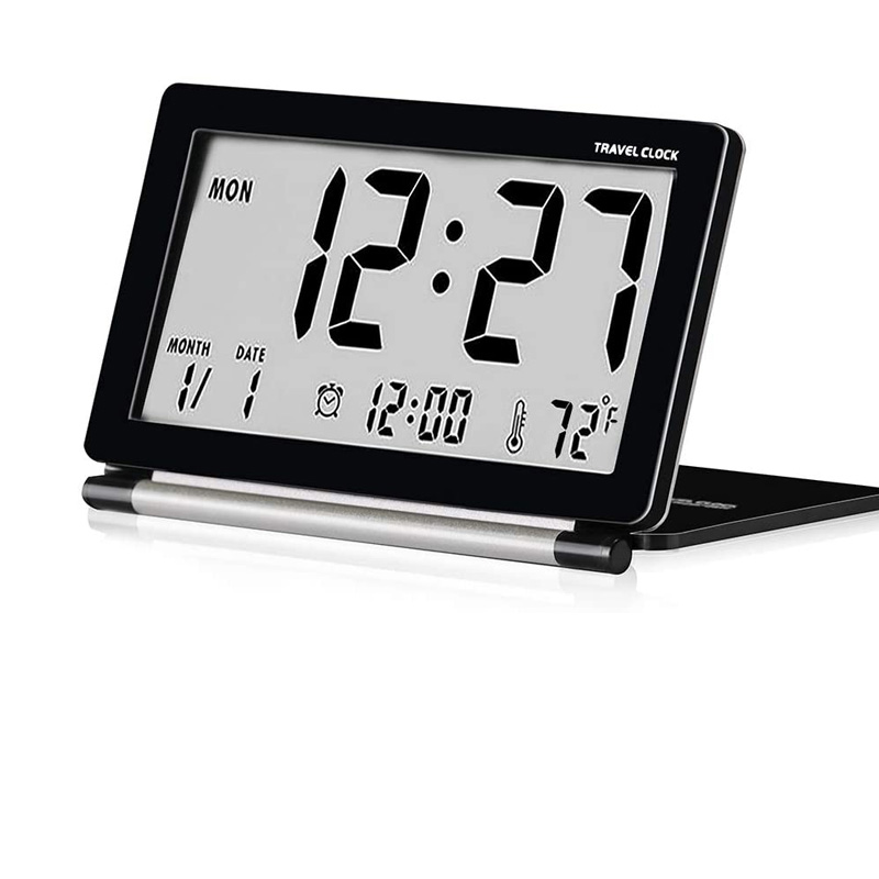 TRAVEL CLOCK LCD REVEIL DE VOYAGE PLIABLE