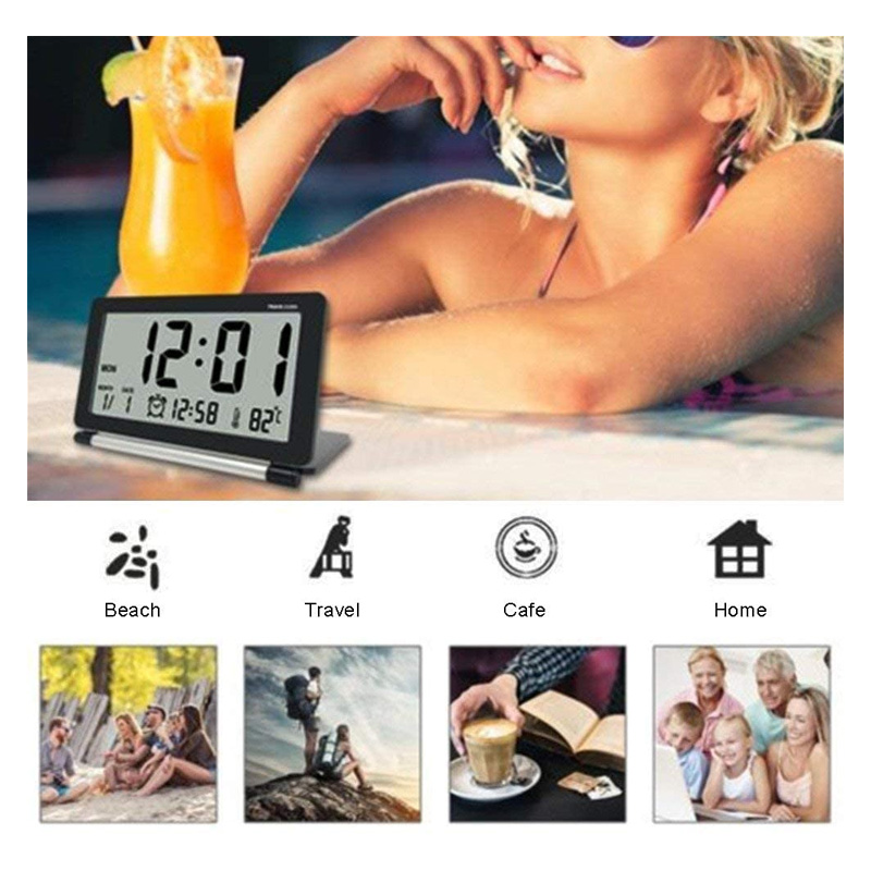 TRAVEL CLOCK LCD REVEIL DE VOYAGE PLIABLE – Image 3