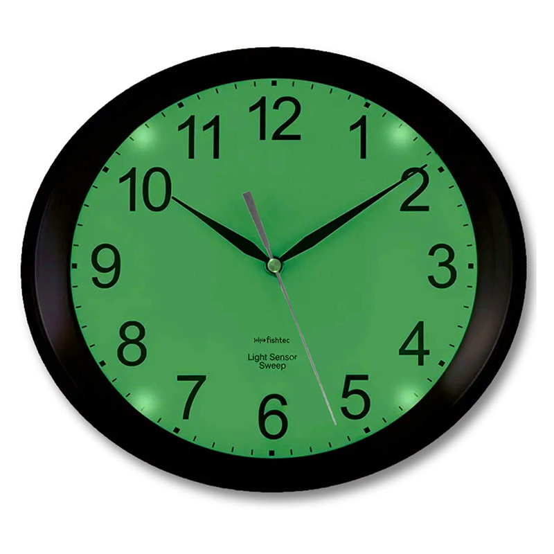 FISHTEC HORLOGE MURALE OVALE DE 30 CM LED