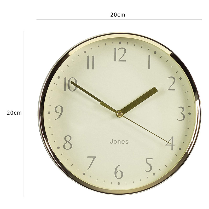 JONES HORLOGE MURALE QUARTZ LAITON POLI