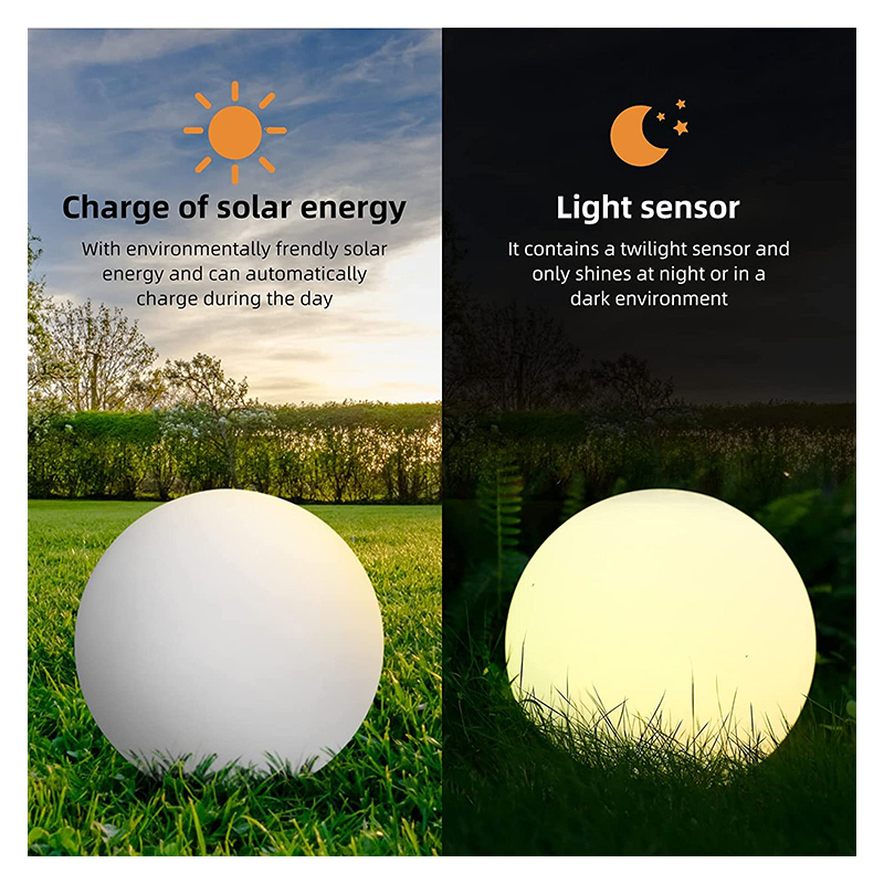 N/A BOULE SOLAIRE DE 40 CM LED 8 COULEURS