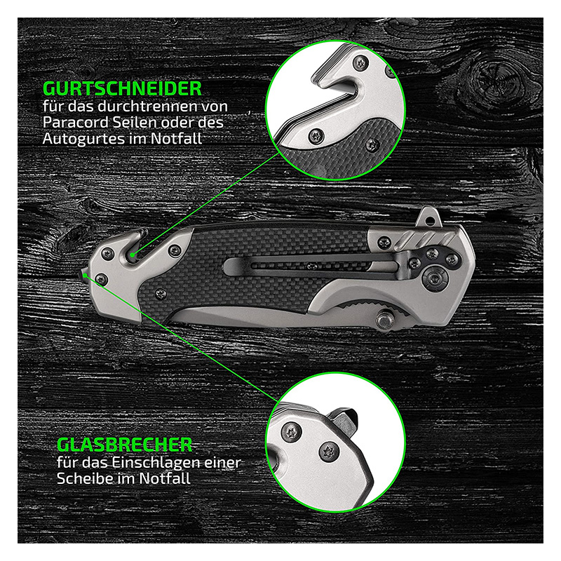 ITARIS COUTEAU PLIABLE TITANE G10 3EN1 – Image 2