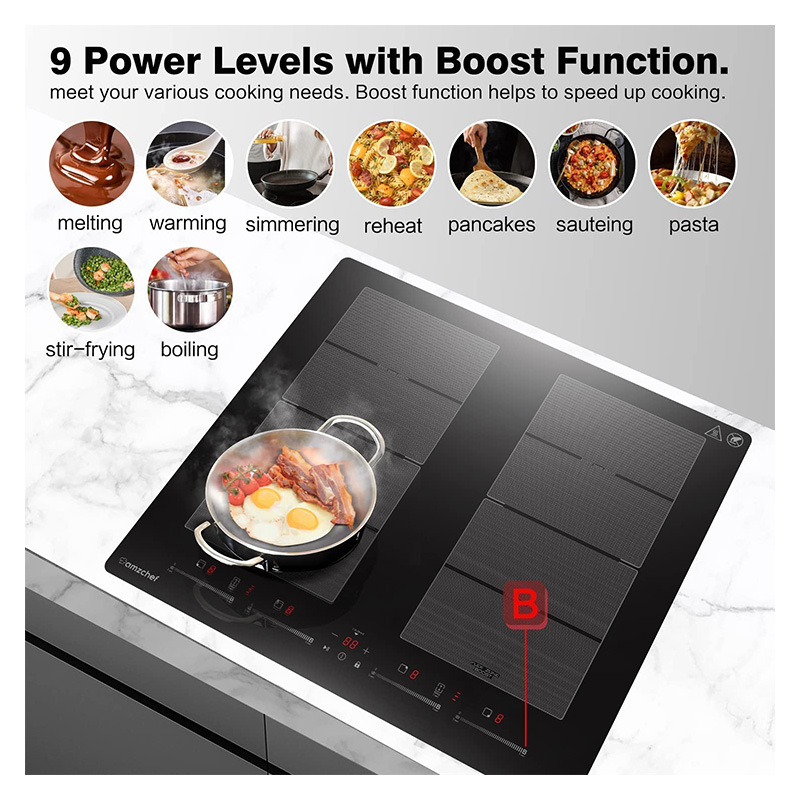 AMZCHEF VITRO INDUCTION 2 ZONES FLEXIBLES – Image 2