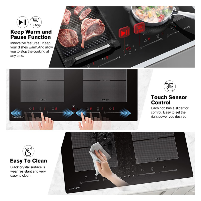 AMZCHEF VITRO INDUCTION 2 ZONES FLEXIBLES – Image 4