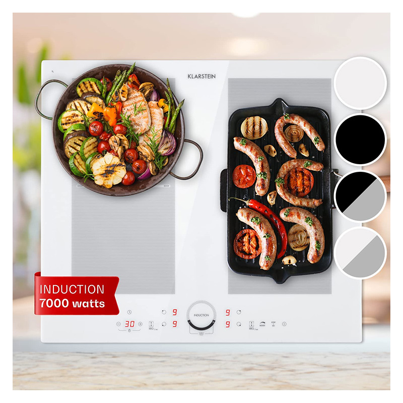 KLARSTEIN 4 FOYERS INDUCTION BLANC 7000 W