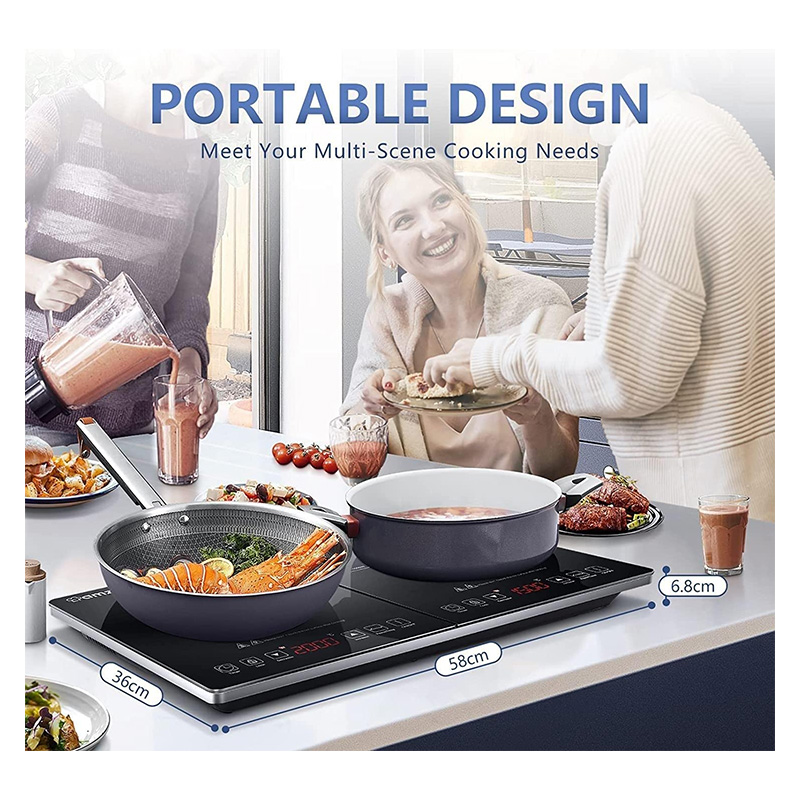 AMZCHEF PLAQUE A INDUCTION DOUBLE 3500 W – Image 4