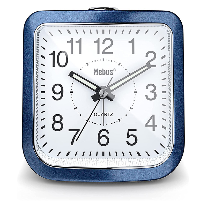 MEBUS REVEIL ANALOGIQUE A QUARTZ BLEU