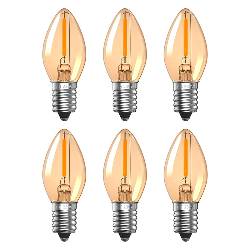 DORIGHT C7 LOT 6 PCS LED E14 0.5W A FILAMENT