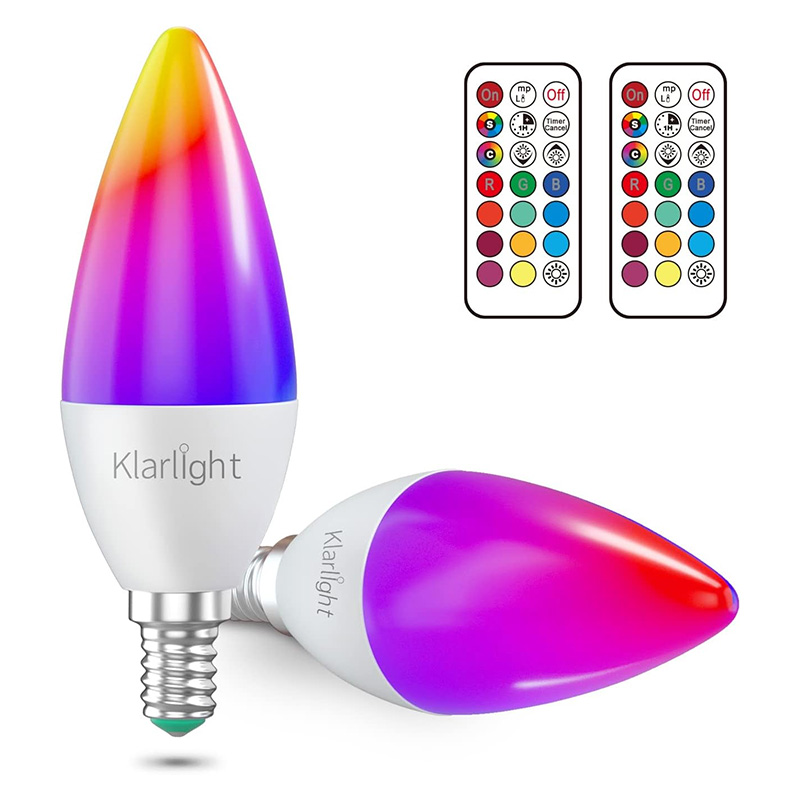 KLARLIGHT LED E14 3W RGB AVEC TELECOMMANDE 2 PCS
