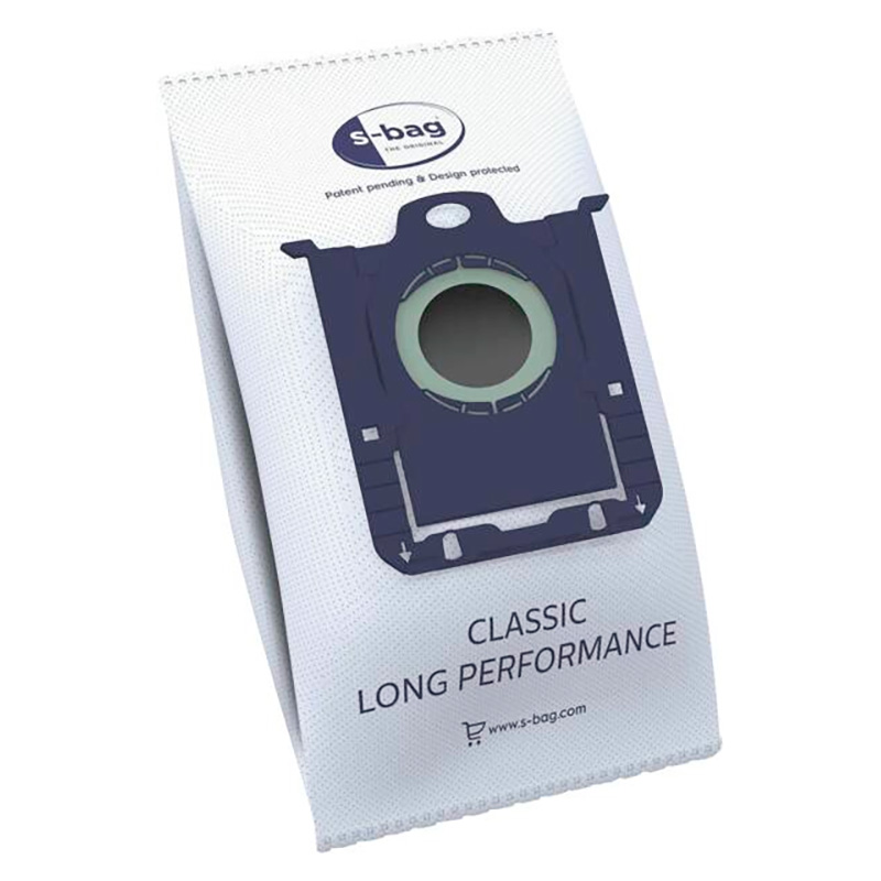 ELECTROLUX s-BAG SAC ASPIRATEUR PREMIUM classic long, performance, MULTI-MARQUES x12 pièces avec grande capacité de charge.