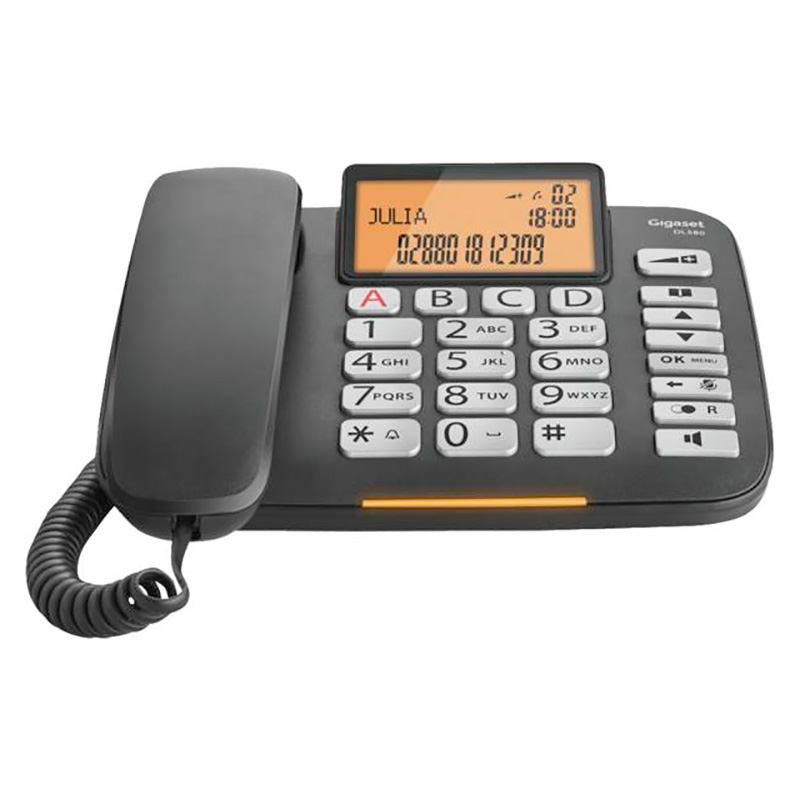 Grosses touches et grand écran lumineux avec grands caractères pour une lisibilité optimale Amplification sonore pour un son parfaitement audible 4 touches directes programmables pour appeler directement 4 numéros réenregistrés Fonction mains-libres
