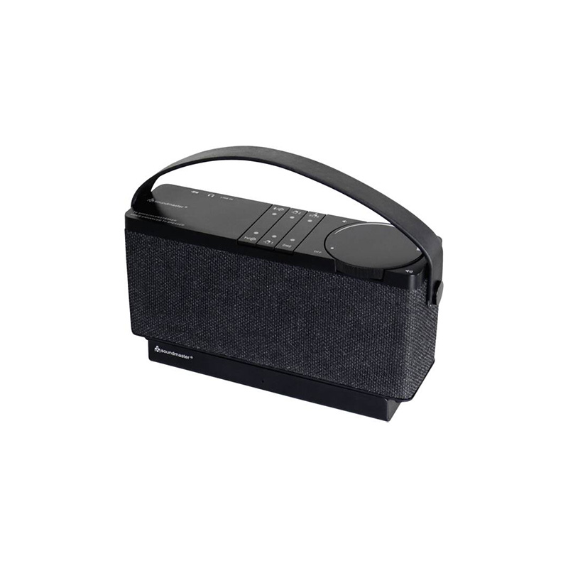 Système portable de haut-parleurs, puissance 2x5 Watts maxi, Bluetooth, transmission sans-fil HF, interface WLAN, Entrée Aux, fonctionne sur accu.