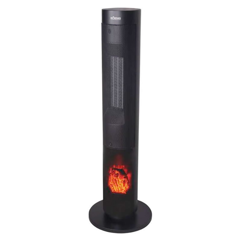Hauteur 85 cm, effet de feu réaliste, température réglable de 15 à 35° C, pour pièce de 20 à 50 m³, minuteur, écran LED, mode ECO