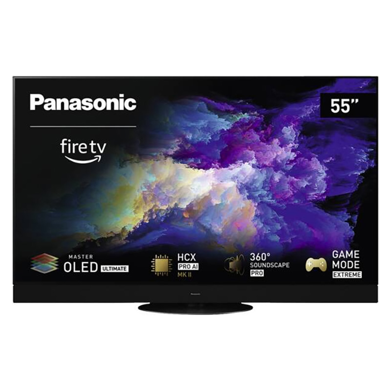 Panasonic.Téléviseur-OLED de 139 cm, résolution maxi: 3840 x 2160 pixels, 4K Ultra HD, 144 Technologie Hz, Master OLED Ultimate, 360 degrés Soundscape Pro