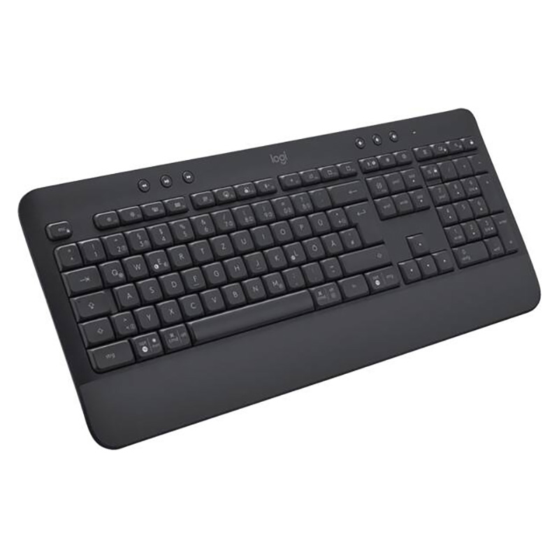 Logitech K650 Signature Clavier Suisse Graphite Transfert des Données par Bluetooth- Pas besoin de câble de connexion, Livraison gratuite