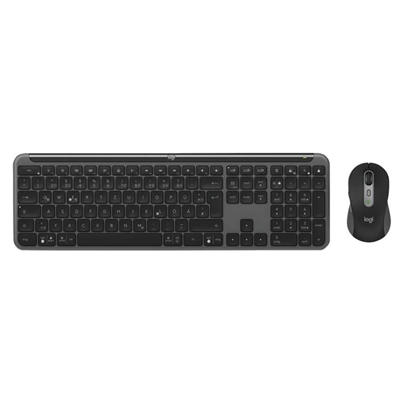 Kit clavier souris, Bluetooth, disposition de clavier allemande, pavé numérique séparé, utilisation pour PCs, Le produit contient des matériaux recyclés