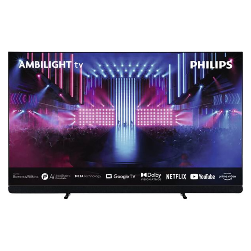 Téléviseur-OLED de 139 cm, 4K Ultra HD. OLED-Panel, Ambilight 4, Dolby Atmos Bluethooth, Résolution max: 3840 x 2160 pixels. Suport mural CHF 99.90