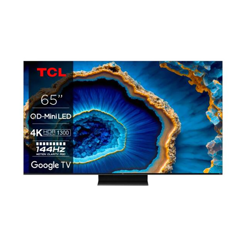 TCL Téléviseur-LED de 165,1 cm, résolution maxi: 3840 x 2160 pixels, 4K Mini LED-Technologie, [PMI]: 4000, Chromecast intégré, WiFi 5