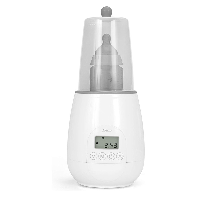 Alecto bébé BW700 Chauffe Biberon Automatique - Chauffe-biberon Express Numérique - Stérilisateur 3 min. avec économie de chaleur Blanc