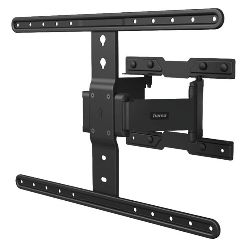 Hama Support mural, correspond pour écran plat, 94 à 229 cm, extensible, Inclinaison -10 degrés/+0,00 degrés, secteur pivotant 60 degrés